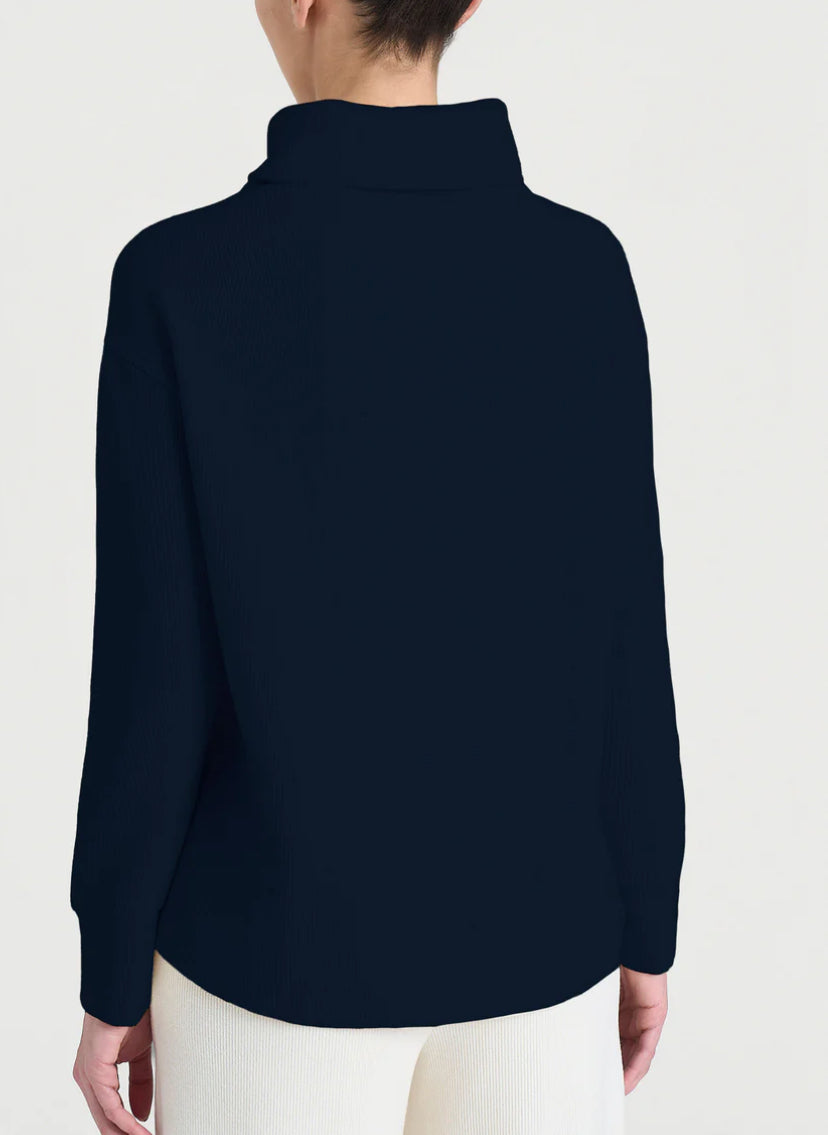 Felpa con collo a ciambella in Velvet RAGNO