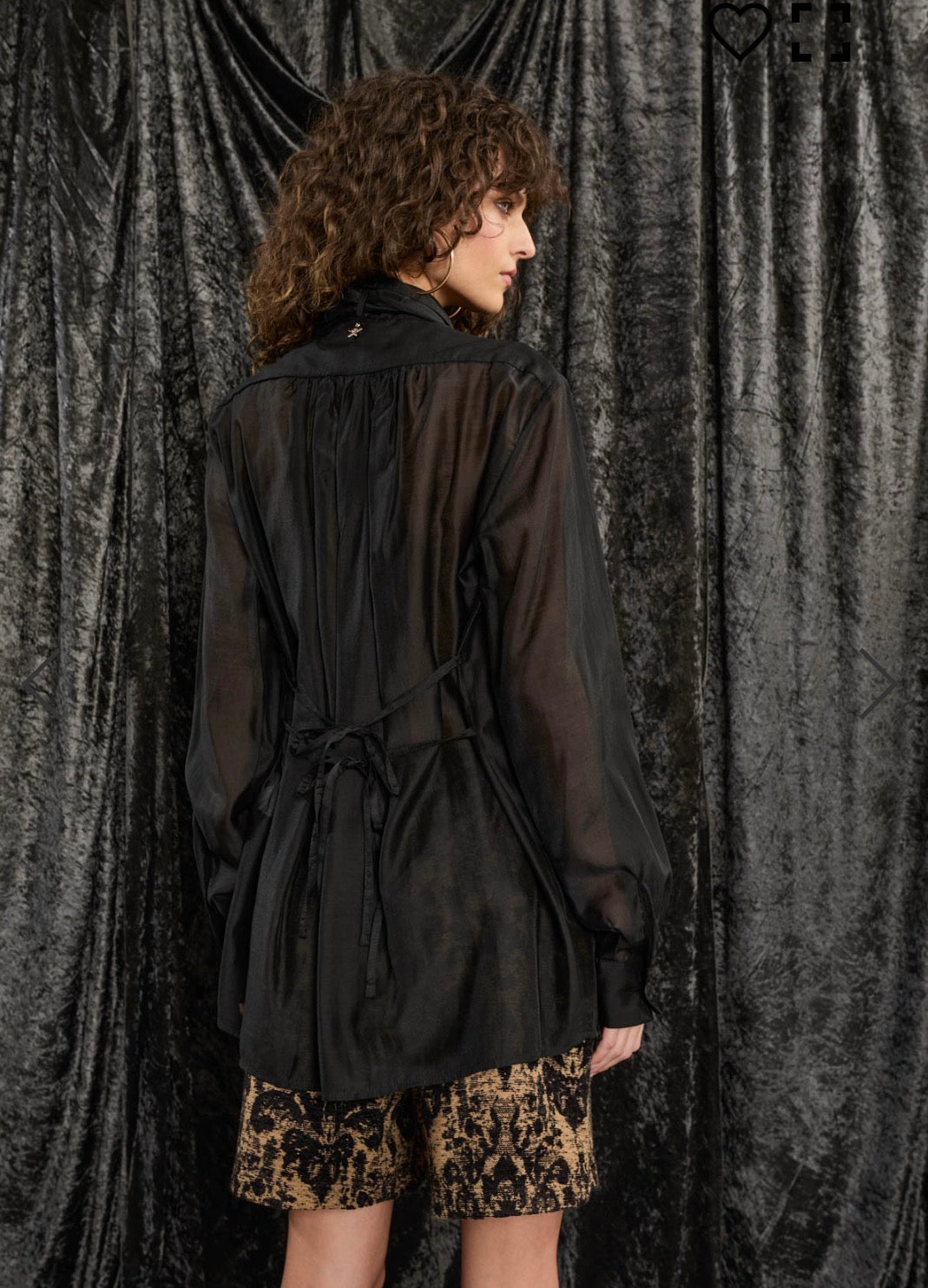 Camicia con maxi fiocco Souvenir