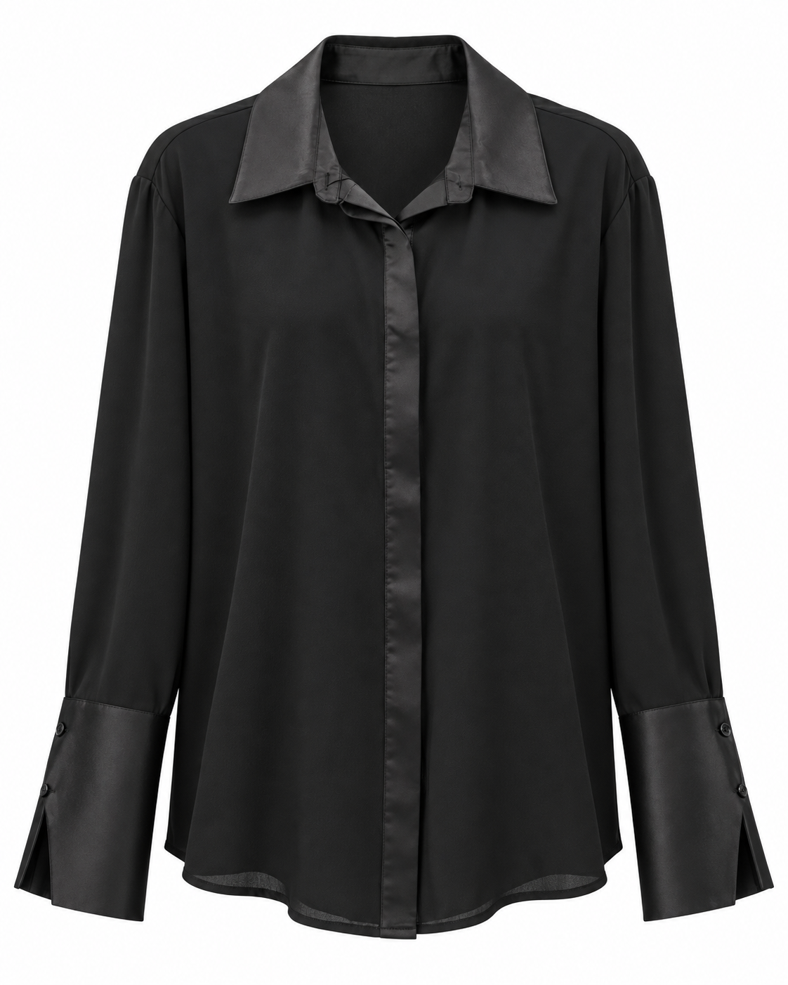 Camicia con bordi in raso Koralline