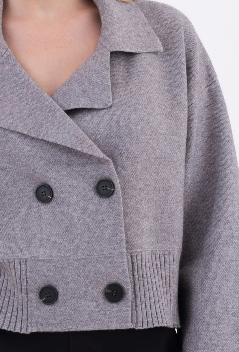 GIACCA  CROPPED DOPPIOPETTO SPALLA SCESA GRIGIO MILICA Vicario Cinque