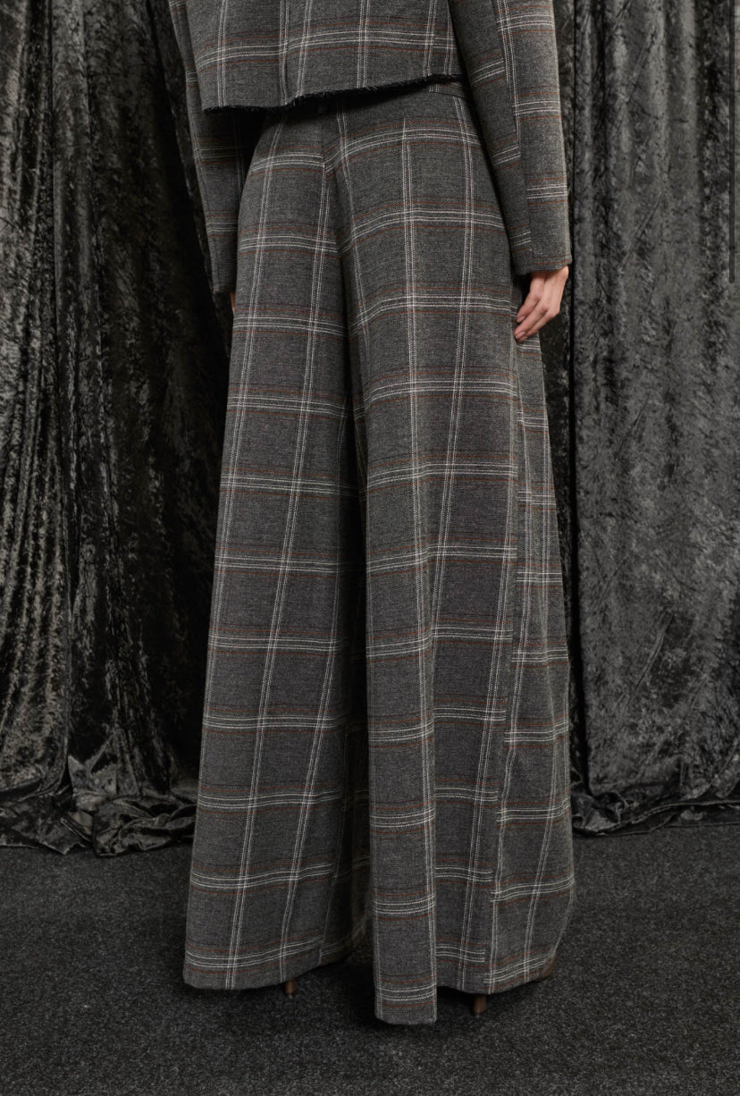 Pantalone check in cotone, lana e viscosa Souvenir