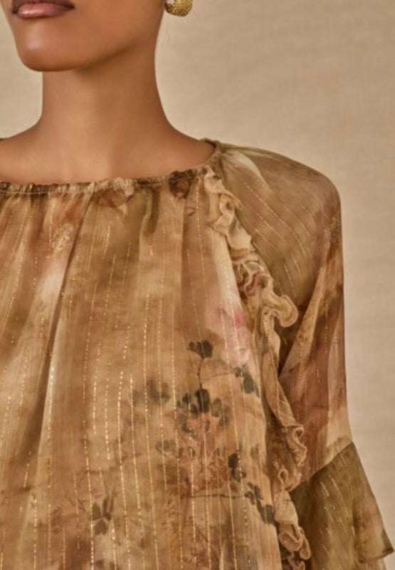 Camicia in seta con lurex Souvenir