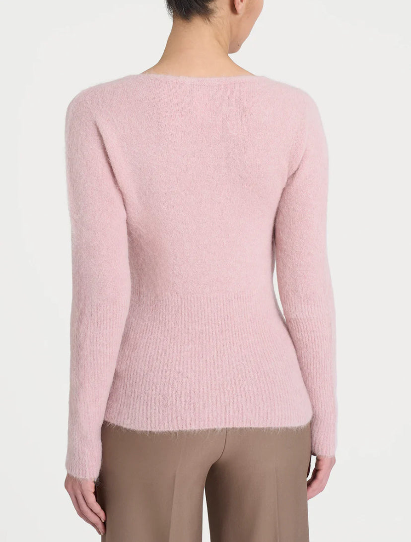 Maglia con scollo madonna in Misto Alpaca RAGNO