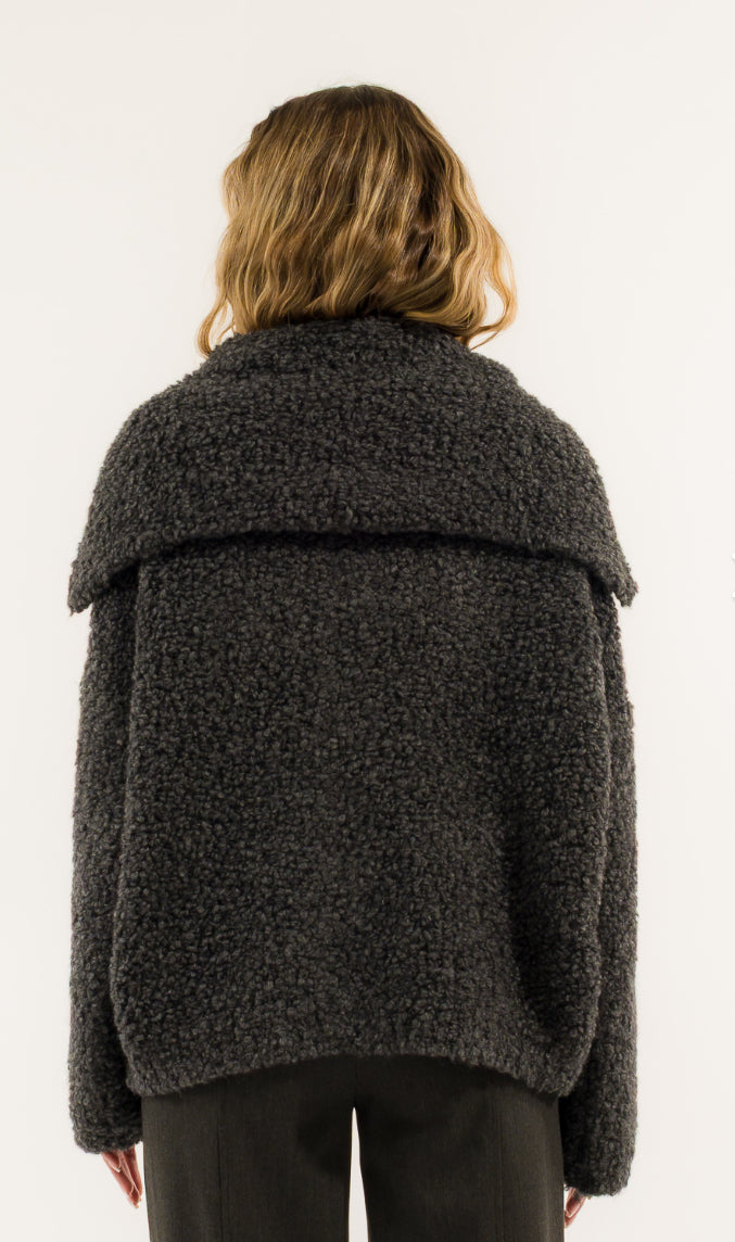 Giacca teddy con zip e colletto Kontatto