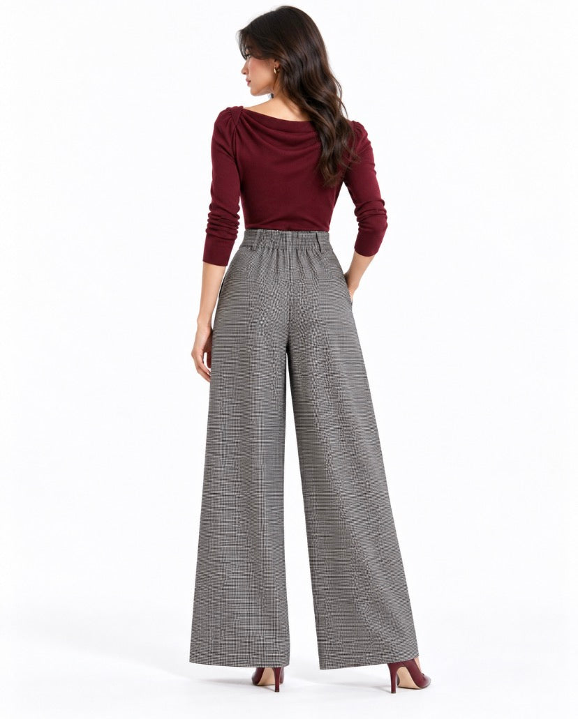 Pantalone a palazzo Ghingham in Check Peperosa