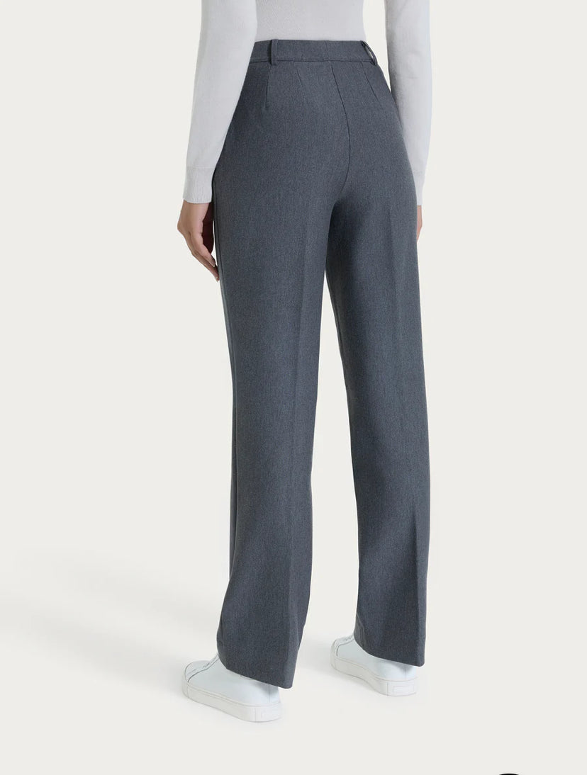 Pantalone ampio con tasche e risvolto in Compact RAGNO