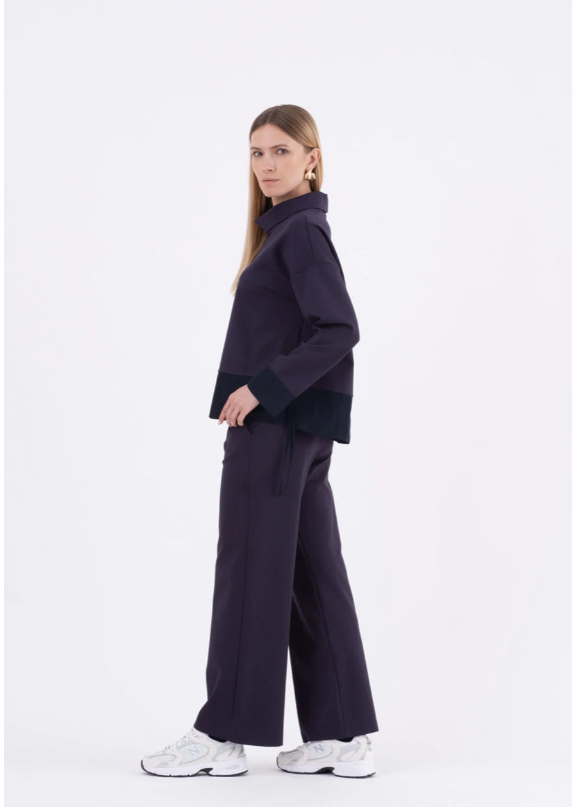 PANTALONE AMPIO ALLA CAVIGLIA IN PUNTO MILANO BLU PADOVA Vicario Cinque