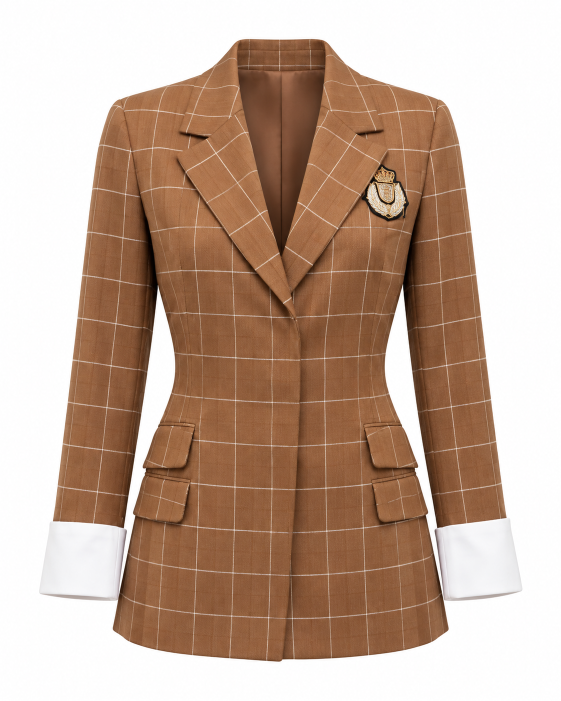 Giacca Check sancrata con polsini Koralline
