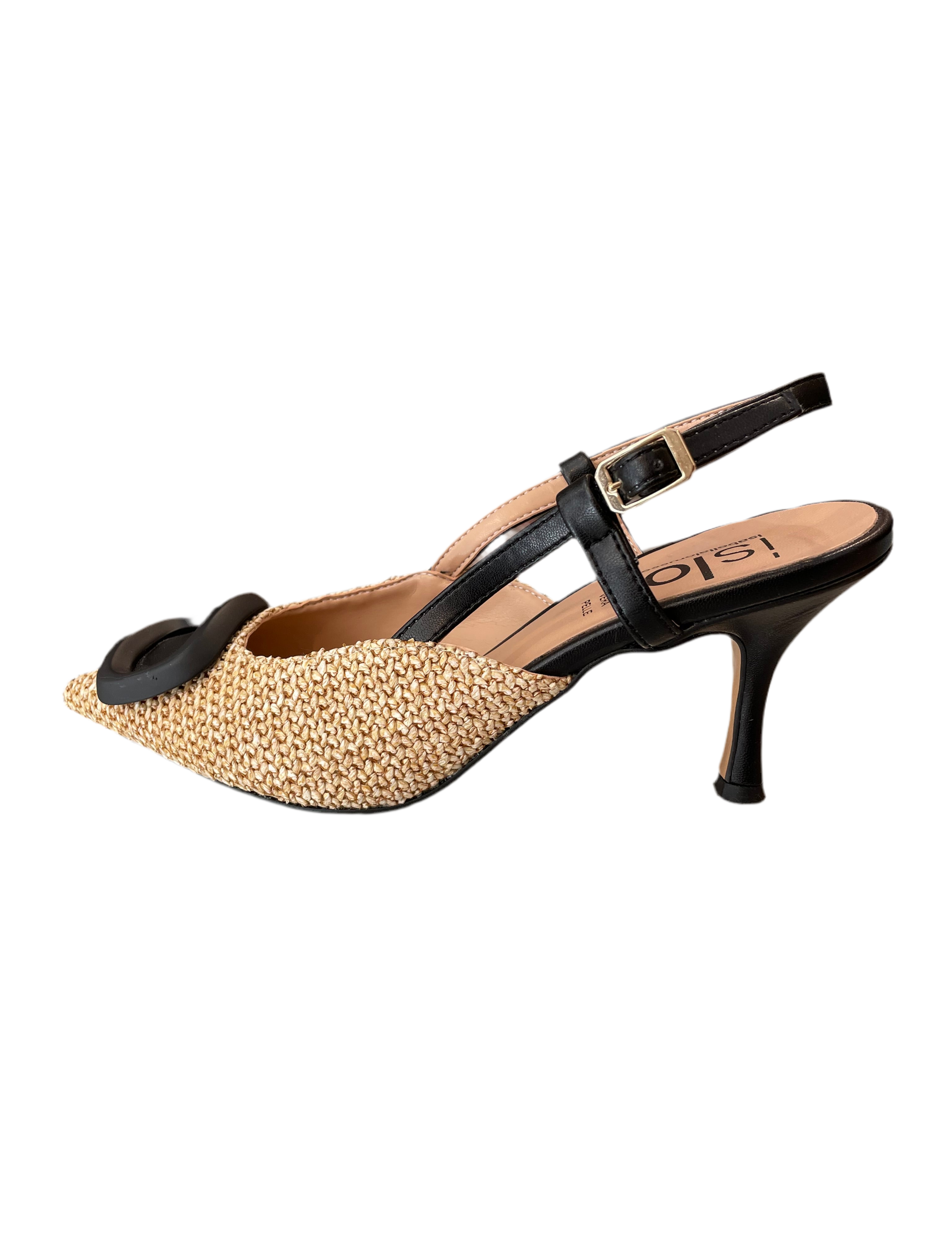 Décolleté in raffia Islo