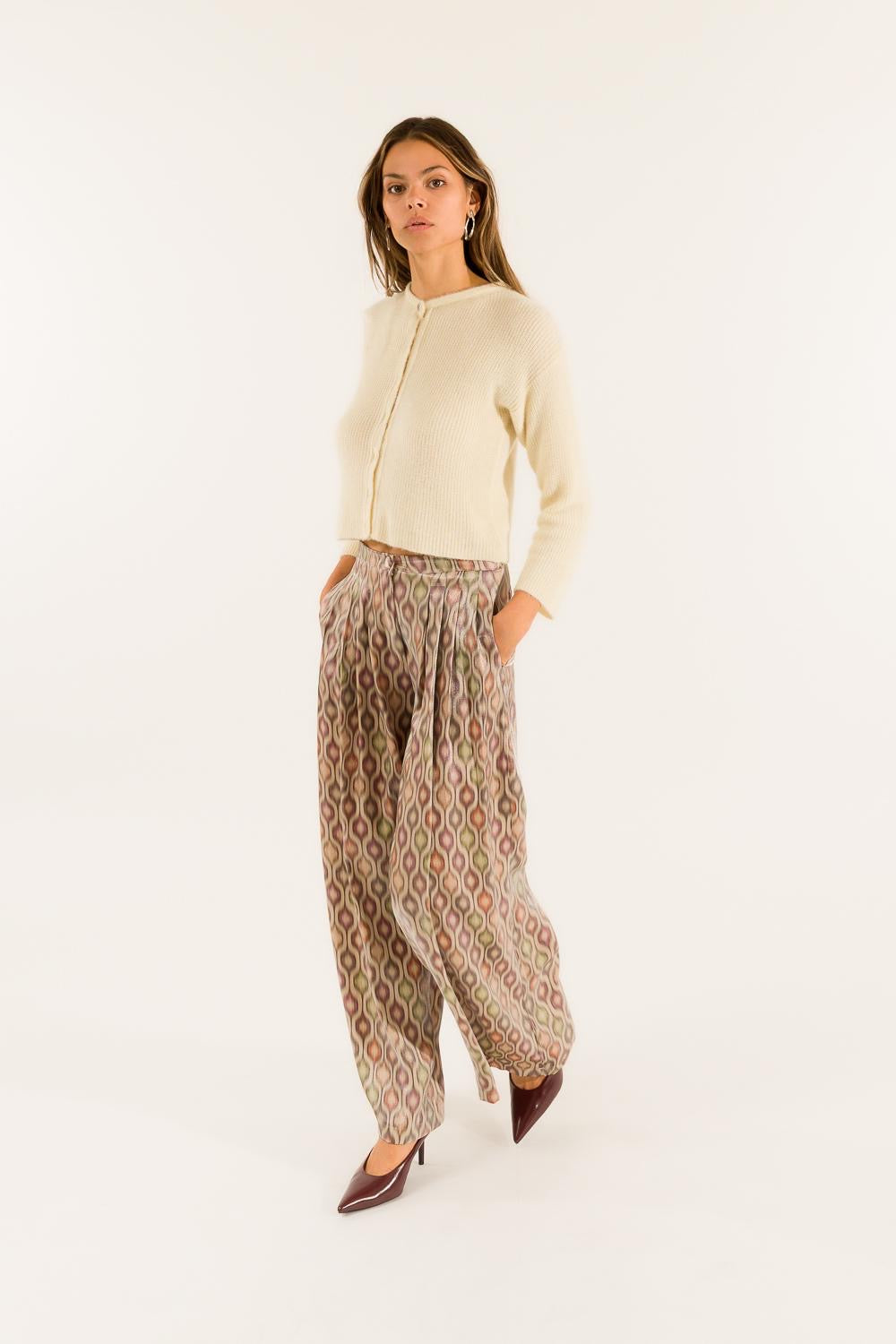 Pantalone pinces fantasia Kontatto