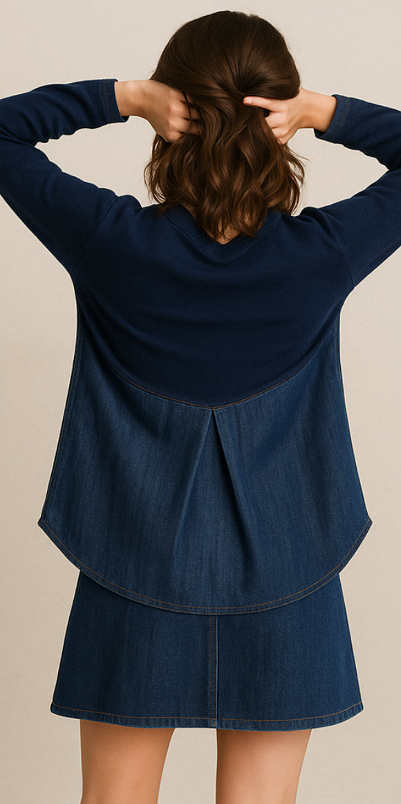 Maglia bimaterica Semicouture