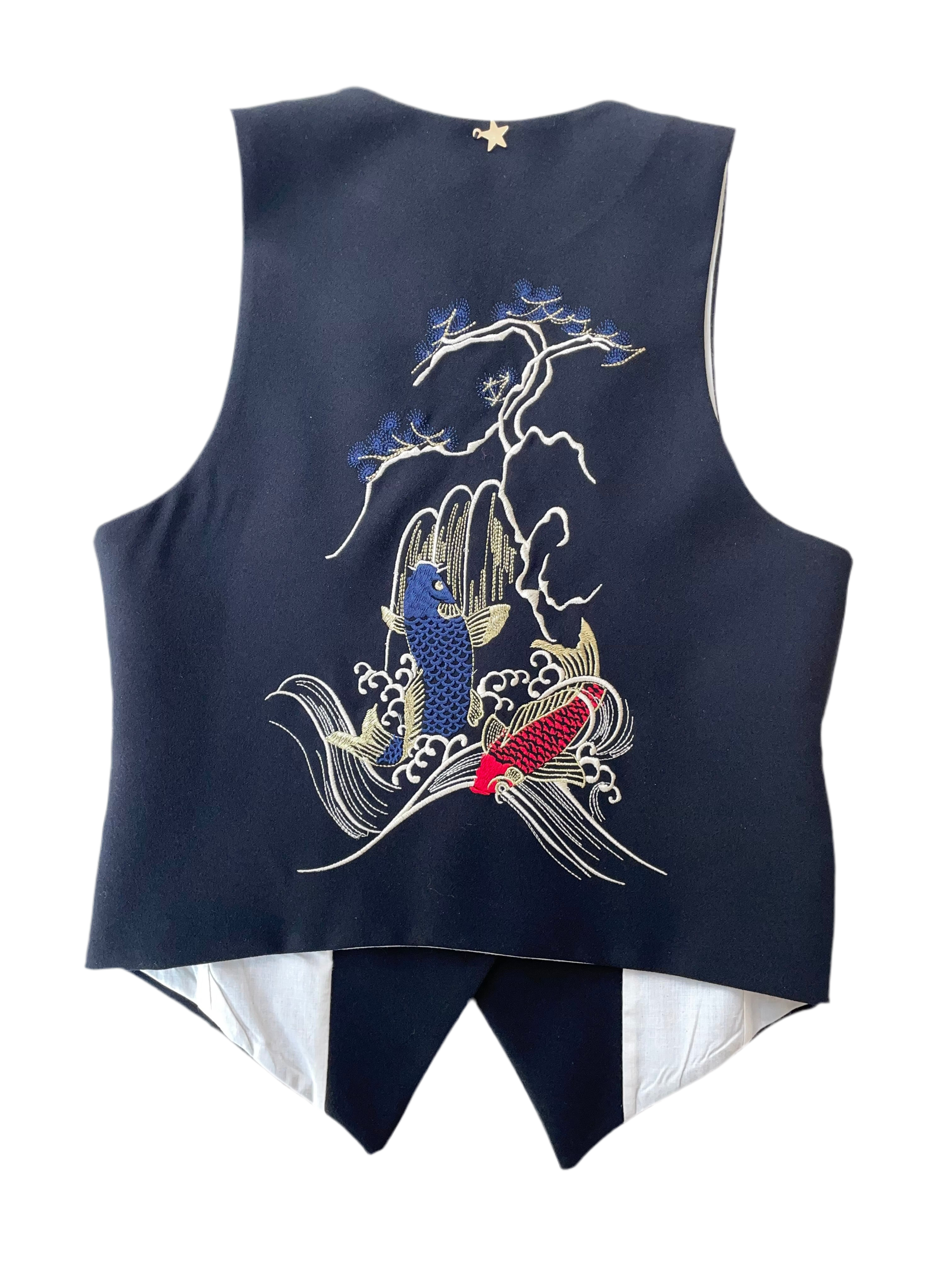 Gilet con ricamo sulla schiena