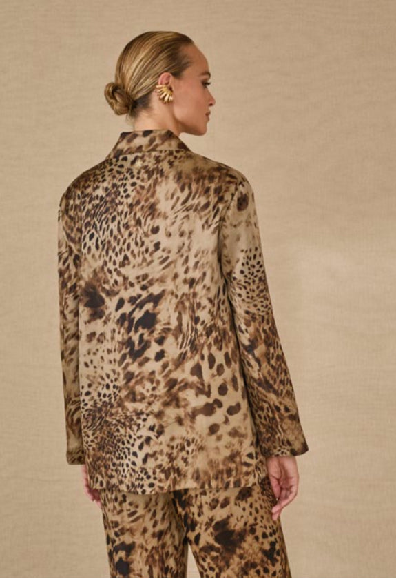 Giacca doppiopetto animalier Souvenir