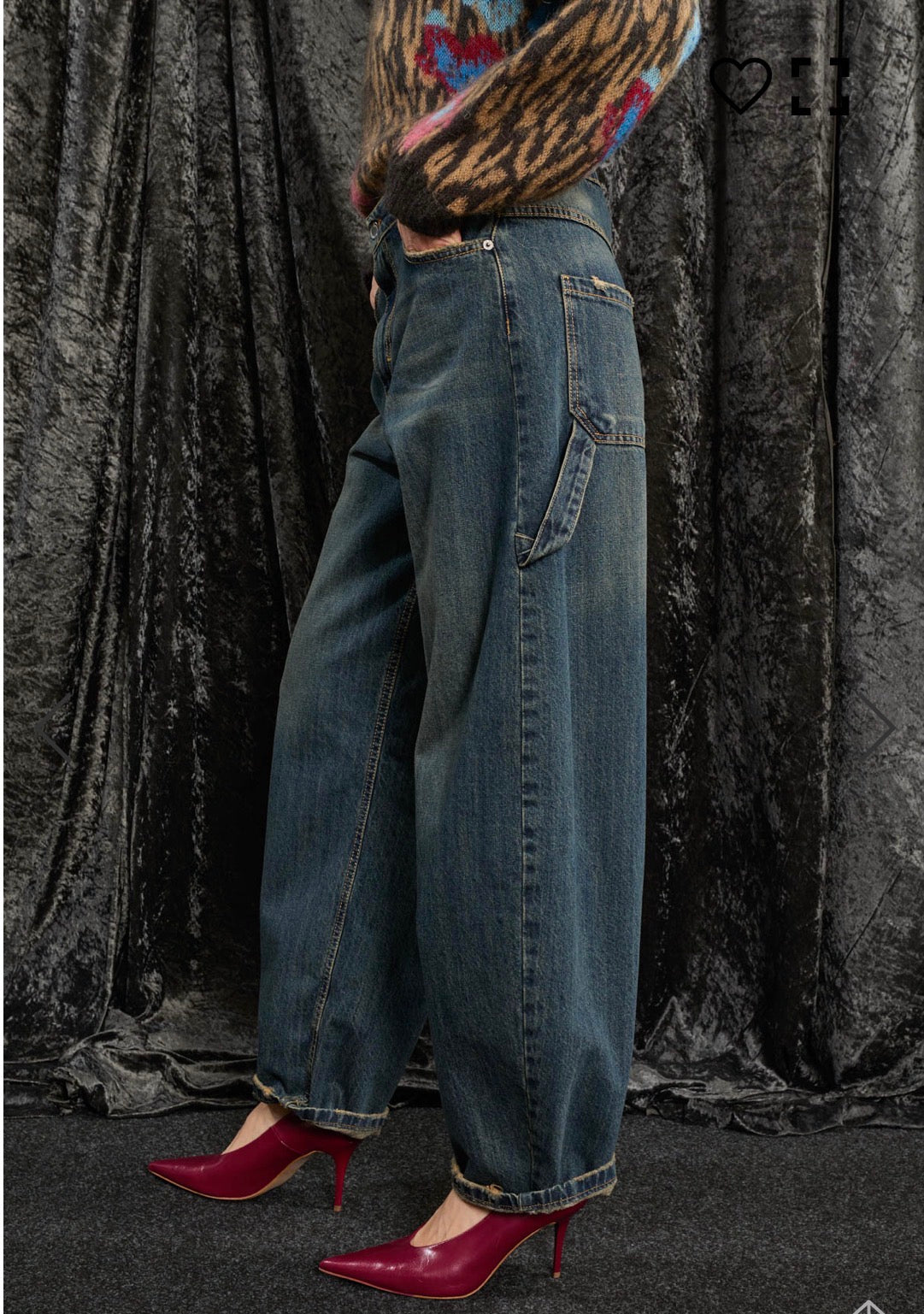 Jeans denim balloon carpenter Souvenir