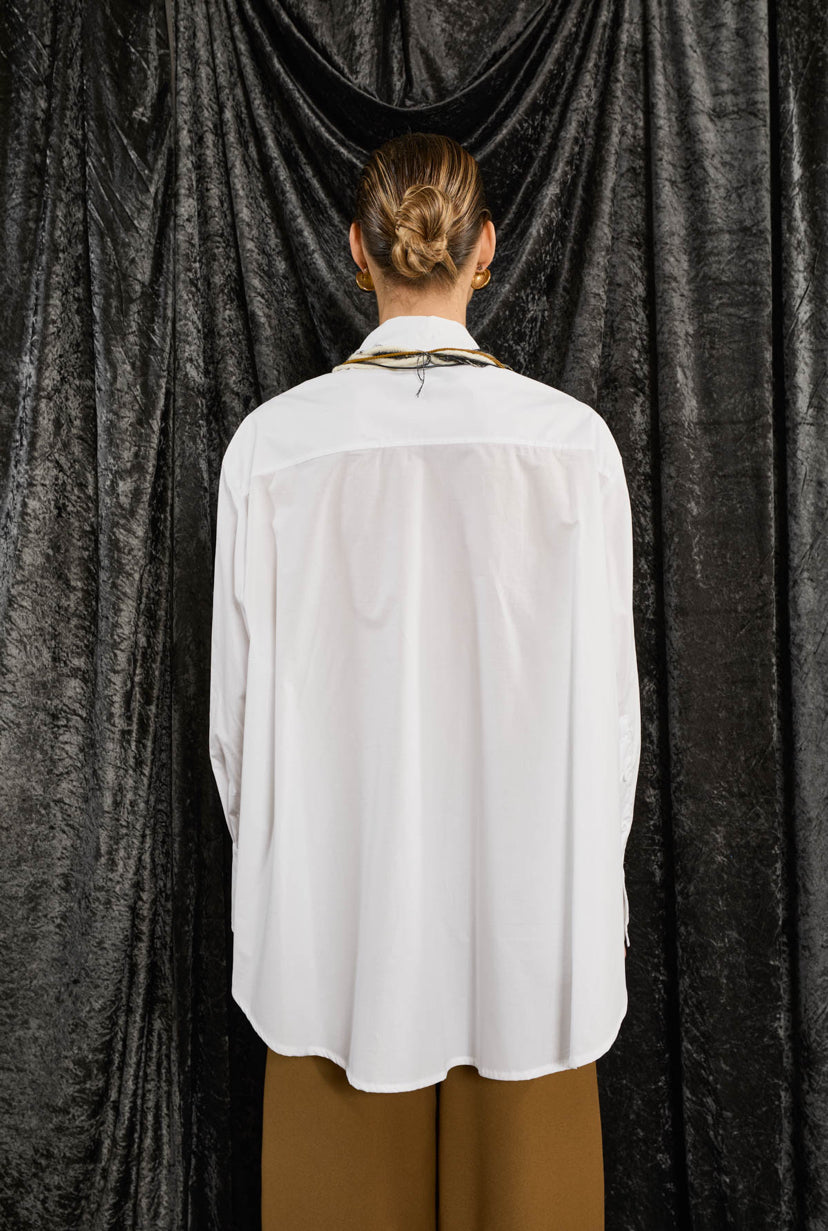 Camicia in popeline di cotone con collana inclusa Souvenir