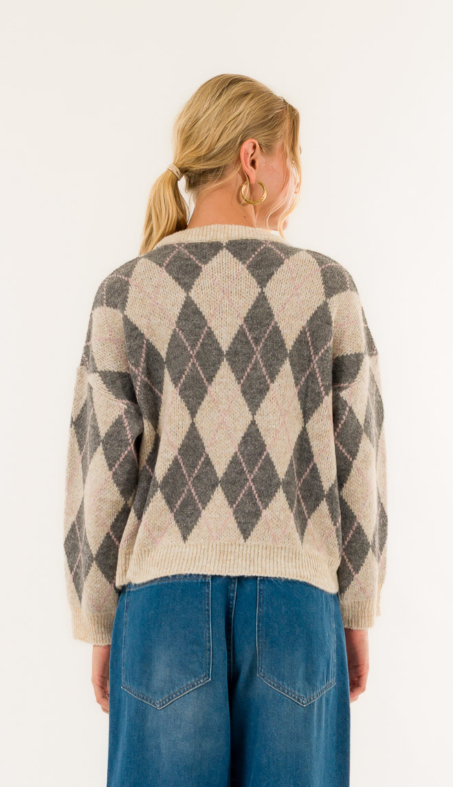 Maglia girocollo rombi Kontatto