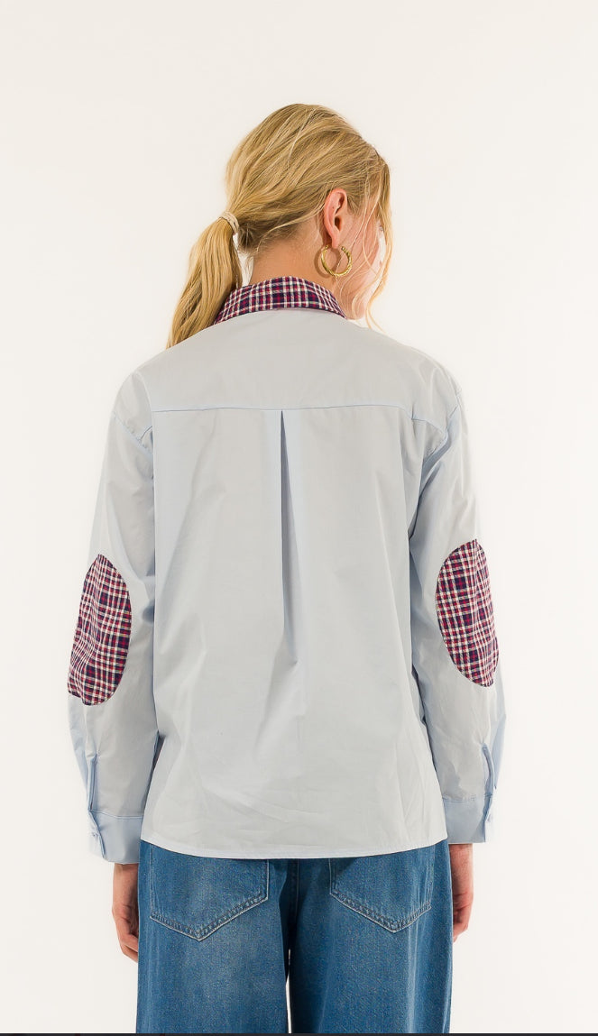 Camicia toppe e collo check Kontatto