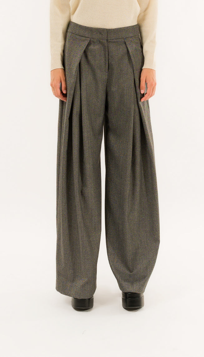 Pantalone largo pieghe Kontatto