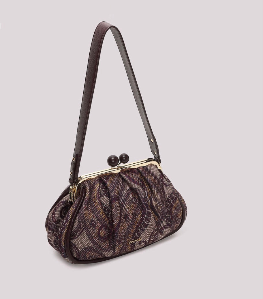 Borsa clutch in fantasia con chiusura a sfere Mimi-Mua