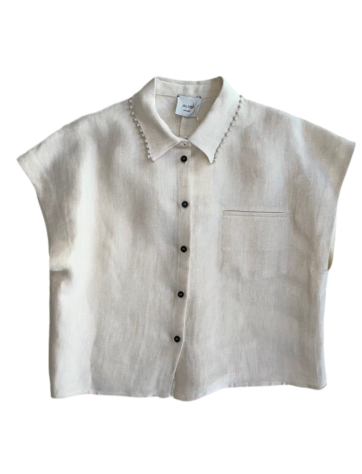 Camicia limone delavè cropped Alysi