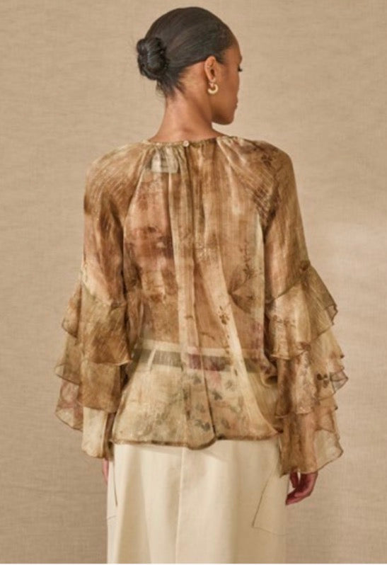 Camicia in seta con lurex Souvenir