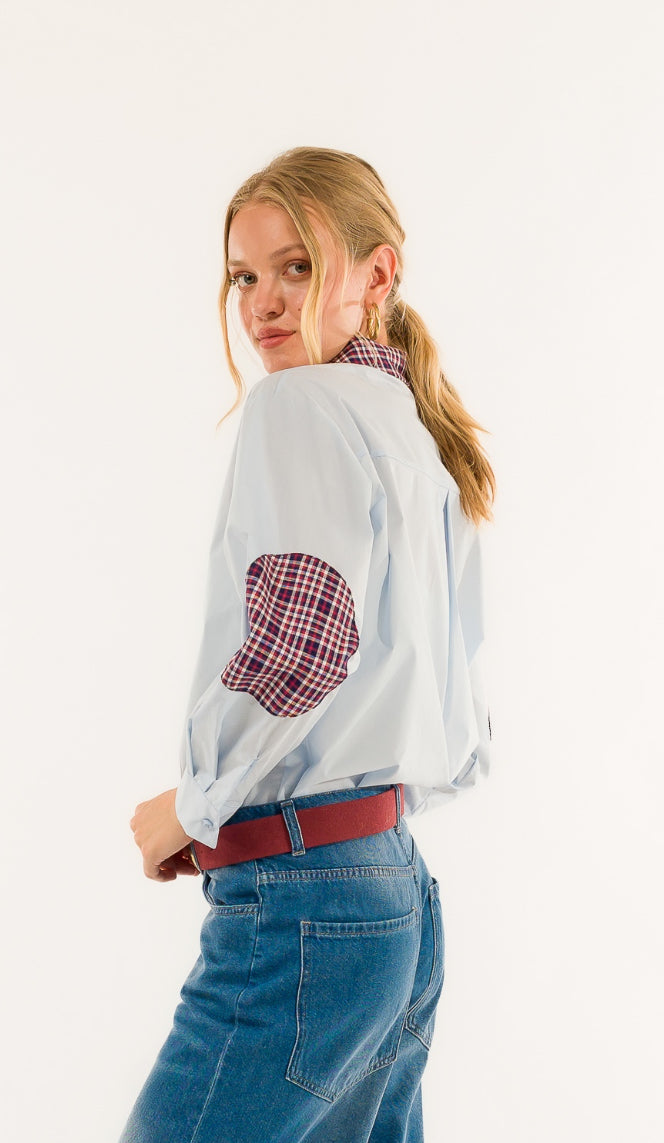 Camicia toppe e collo check Kontatto