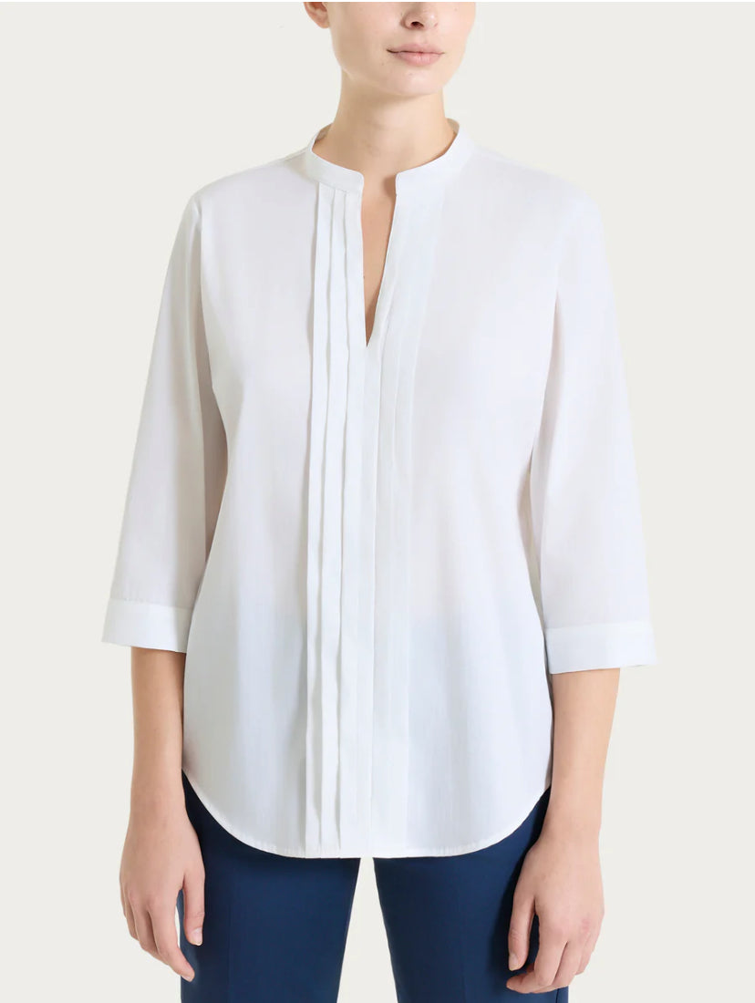 Camicia con pieghe frontali Ragno