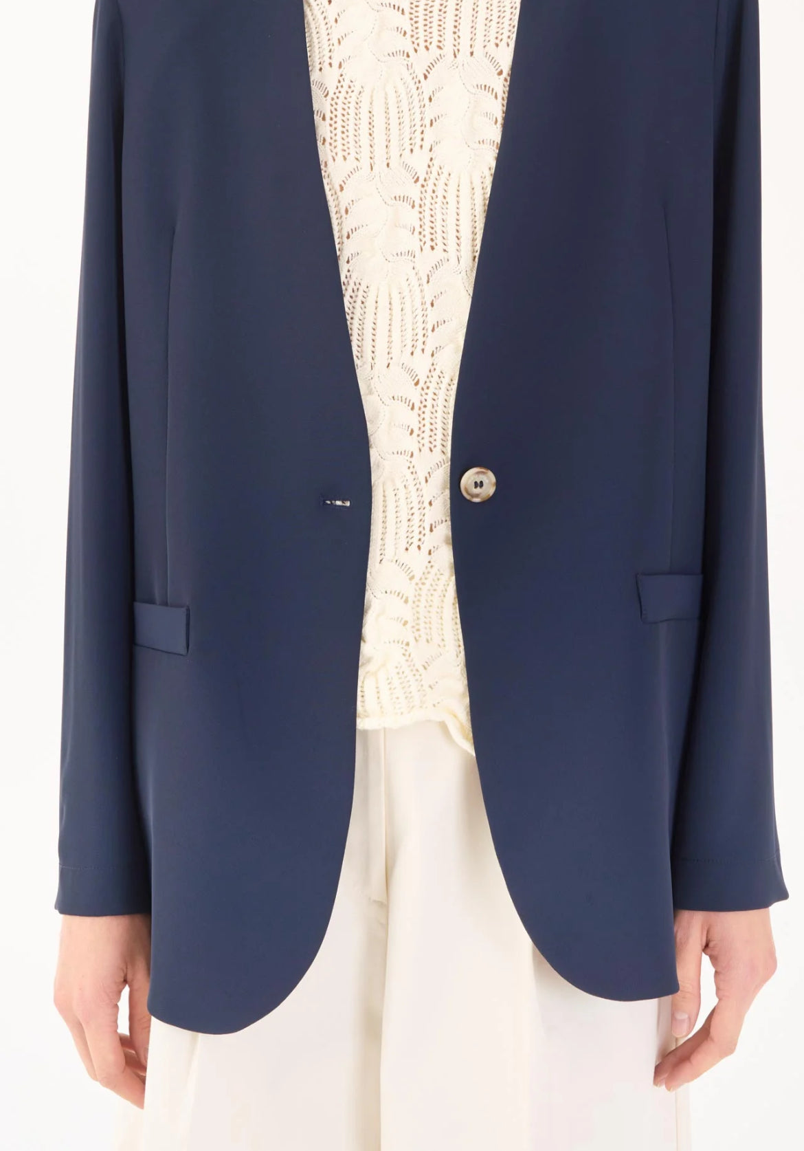 Blazer Monopetto oversize in cady Sablè  Rufina Vicario Cinque