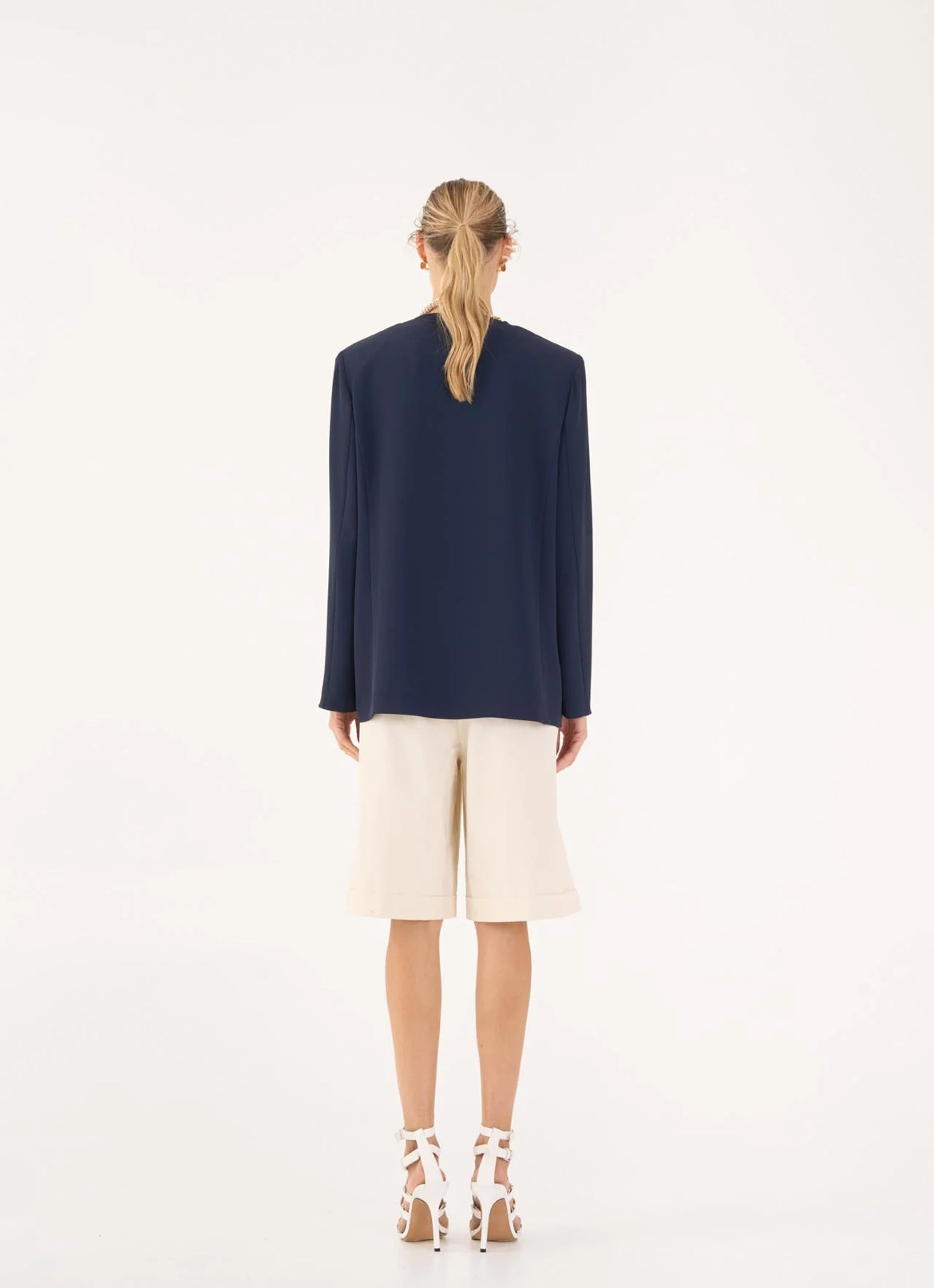 Blazer Monopetto oversize in cady Sablè  Rufina Vicario Cinque