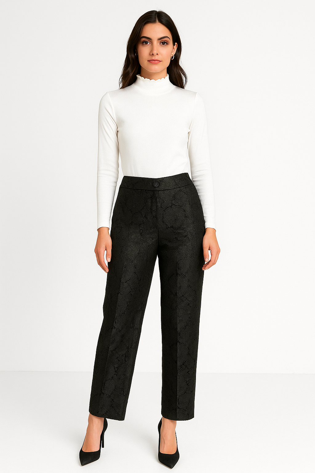 Pantalone ecopelle di pizzo Suoli