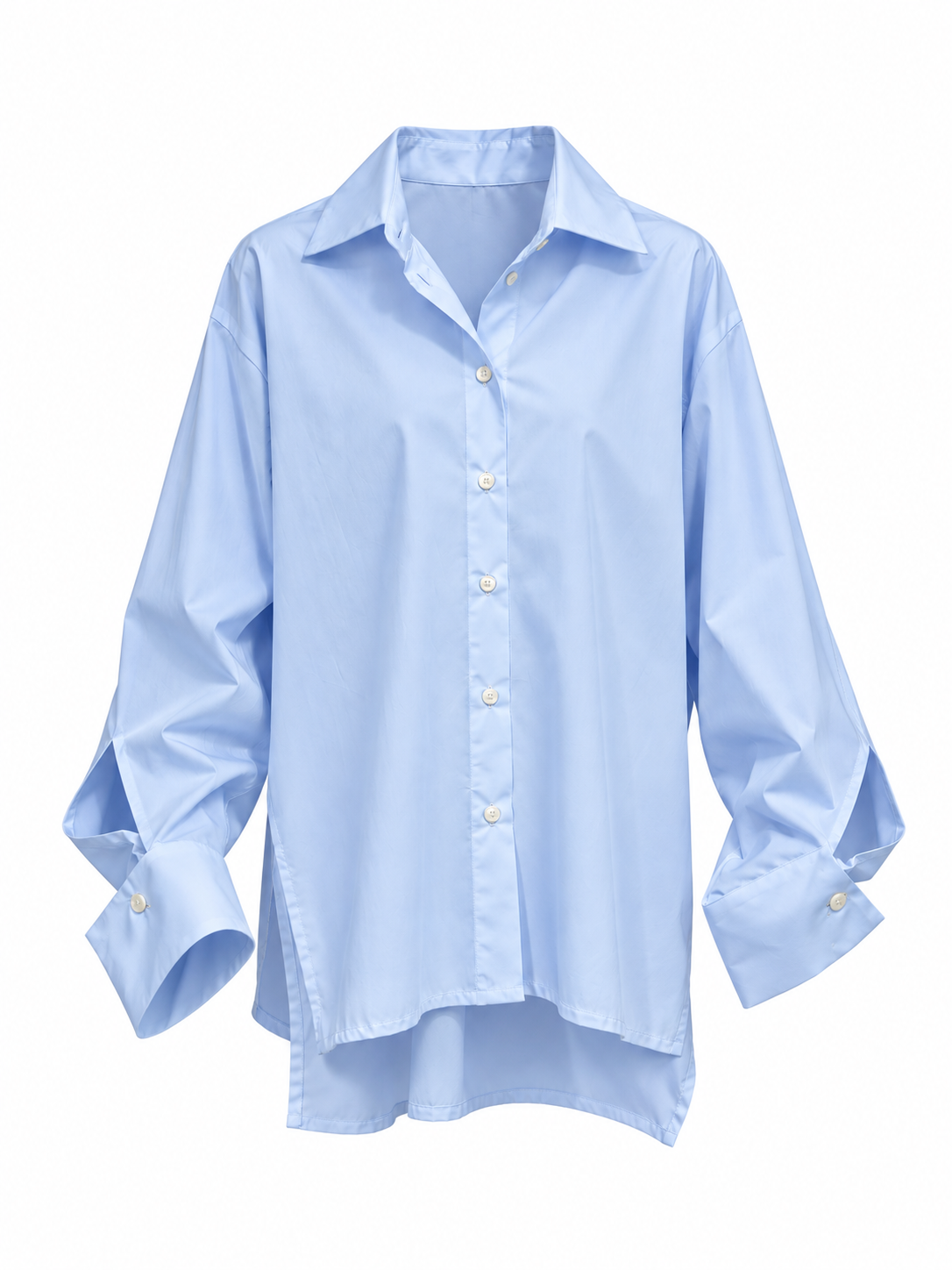 Camicia Oversize con Maniche Ampie e Polsini Aperti Zimo