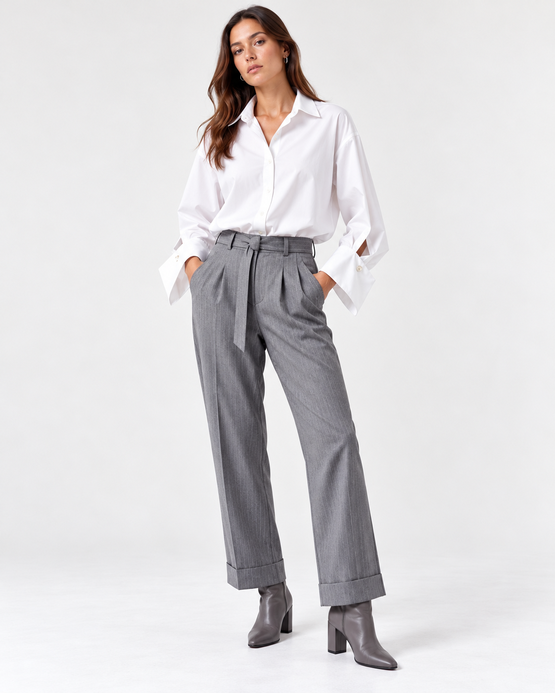 Camicia Oversize con Maniche Ampie e Polsini Aperti Zimo
