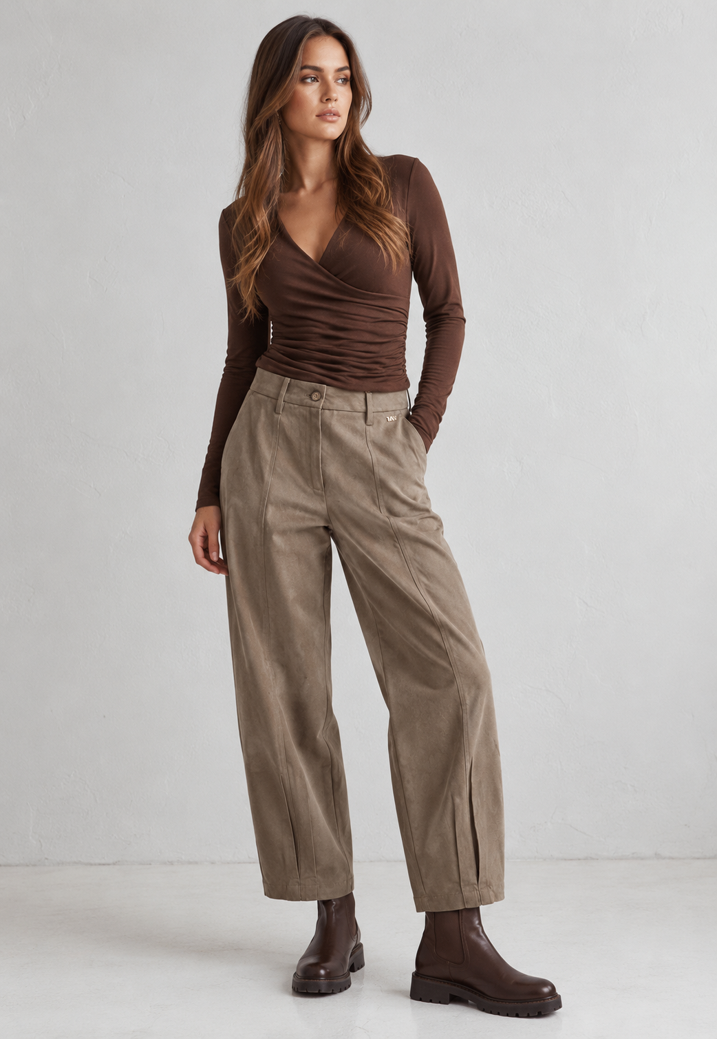 Pantalone Balloon in gabardine Mark Up