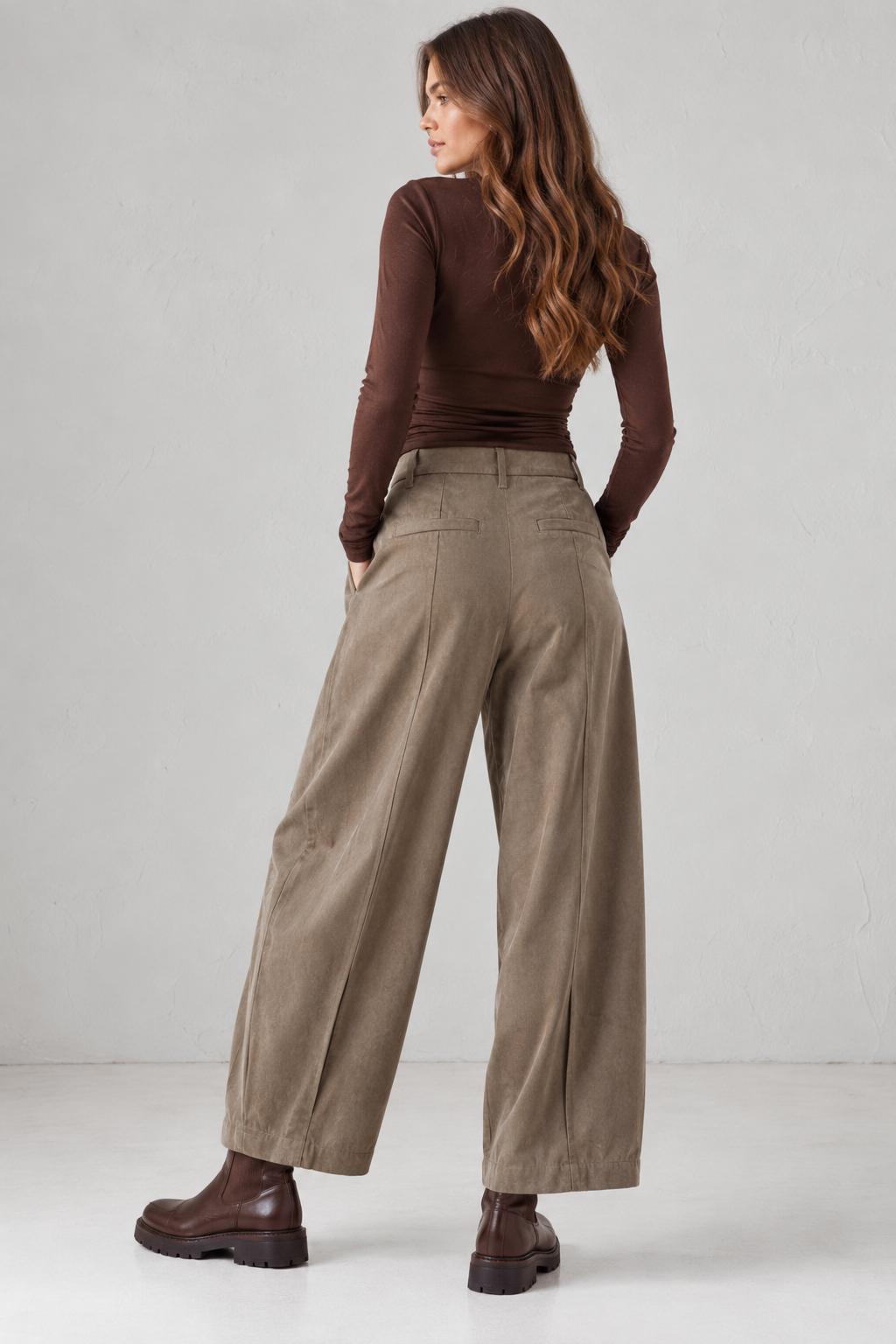 Pantalone Balloon in gabardine Mark Up